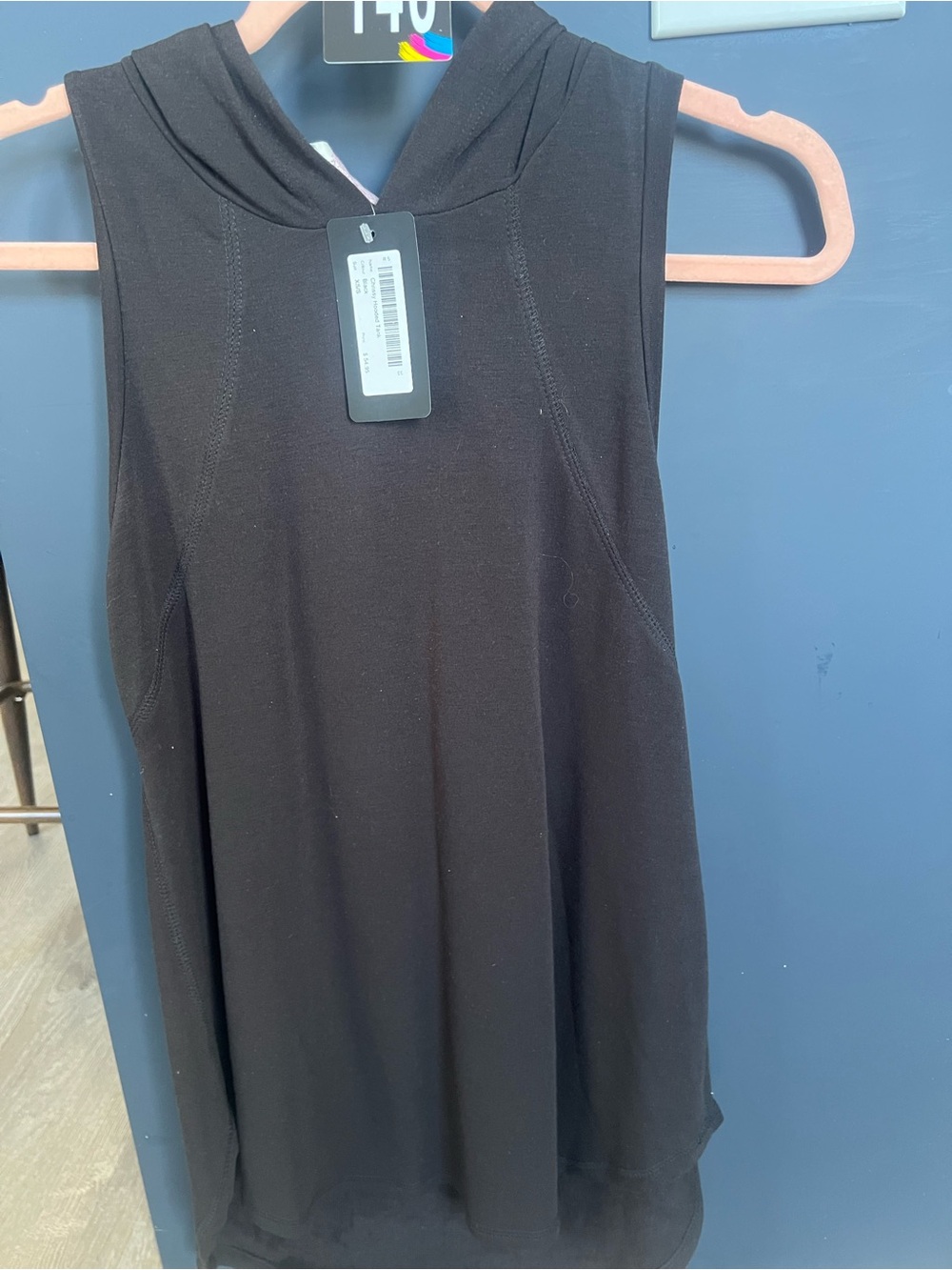 Chrissy Hooded Tank (NWT) Black 🍒Size XS/S *Oversized